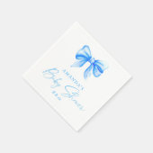 Blue bow Boy Baby shower Servet (Hoek)