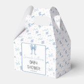 Blue Bow Boy Baby shower Waterverf Bedankdoosjes (Voorkant Zijde)