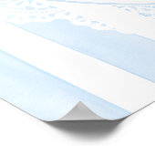 Blue Bow Boy Baptism Welcome Poster (Hoek)