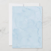 Blue Bow Boy Coquette Baby shower Uitnodiging (Achterkant)