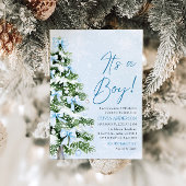 Blue Bow Boy Kerstboom Oh Baby Baby shower Kaart