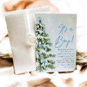 Blue Bow Boy Kerstboom Oh Baby Baby shower Kaart
