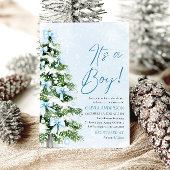 Blue Bow Boy Kerstboom Oh Baby Baby shower Kaart