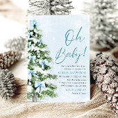 Blue Bow Boy Kerstboom Oh Baby Baby shower Kaart