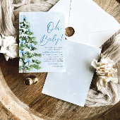 Blue Bow Boy Kerstboom Oh Baby Baby shower Kaart