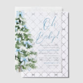 Blue Bow Boy Kerstboom Oh Baby Baby shower Vellum Uitnodigingen (Offset (Uitnodiging))