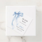 Blue Bow Bridal Shower Bedankjes Labels (In situ)