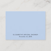 Blue Bow Bride Vrijgezellenfeest advies en wensen Informatiekaartje (Achterkant)