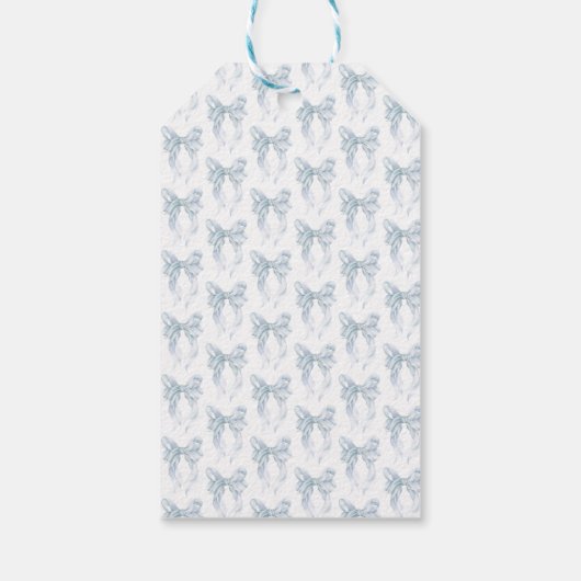 Blue Bow  Cadeaulabel (Achterkant)