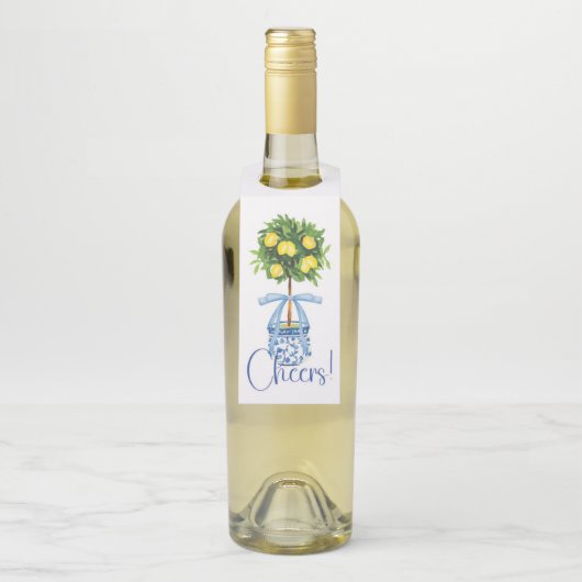 Blue Bow Chinoiserie Lemon Topiary Tree Flessenhanger (Op fles)
