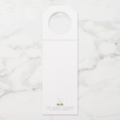 Blue Bow Christmas Crest Bottle Hanger Labels (Achterkant)