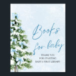 Blue Bow Christmas Tree Baby shower Boeken voor Ba Poster<br><div class="desc">Blue Bows Christmas Tree Baby shower Boeken voor Baby Sign 🎀🎄💙 Voeg een hartverwarmende touch toe aan uw baby shower met dit prachtige "Boeken voor Baby" teken! Met delicate blauwe bogen, een feestelijke kerstboom en een gezellig winterthema, moedigt het gasten aan om een boek in plaats van een kaart mee...</div>