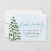 Blue Bow Christmas Tree Books for Baby Baby Shower Kaart (Voorkant)