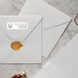 Blue Bow Coastal Christmas Nautical Monogram Label<br><div class="desc">Breng een vleugje elegantie aan de kust naar uw vakantiepost met deze aanpasbare etiketten met kerstretouradressen. Met een blauwe lint monogram krans versierd met nautische accenten zoals kreeften, schelpen, en hulst takjes, dit ontwerp combineert charme aan zee met feestelijke warmte. Perfect voor het toevoegen van een gepersonaliseerde, gepolijste touch aan...</div>