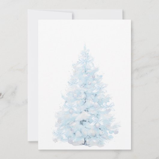 Blue Bow Cold Outside Boy Baby Shower Kaart (Achterkant)