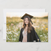 Blue Bow Coquette Afstudeerdop Dank u kaarten (Achterkant)