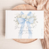 Blue Bow Coquette Baby Boy Shower Gastenboek