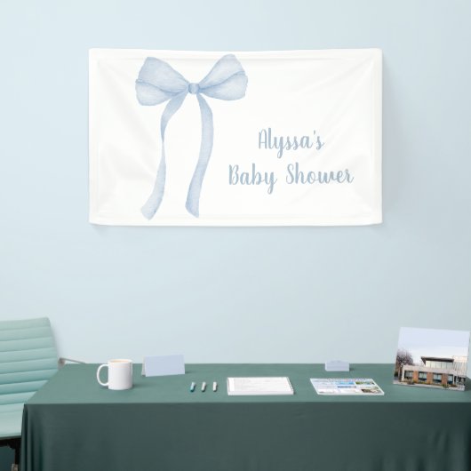 Blue Bow Coquette Boy Baby shower Spandoek (Beurs)