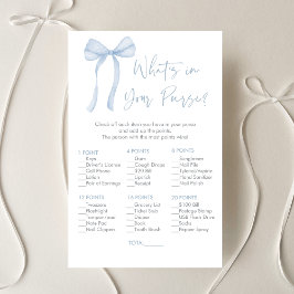 Blue Bow Coquette Boy Wat zit er in je portemonnee