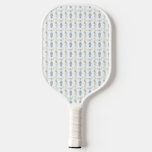 Blue Bow Coquette Chinoiserie Pickleball Paddle (Achterkant)