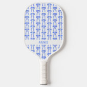 Blue Bow Coquette Chinoiserie Pickleball Paddle (Voorkant)