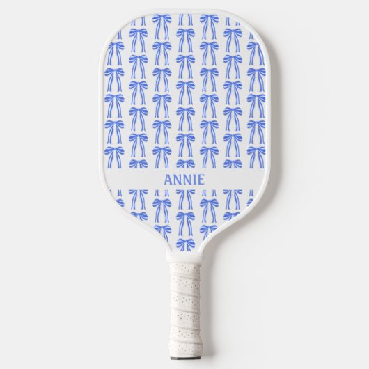 Blue Bow Coquette Chinoiserie Pickleball Paddle (Voorkant)