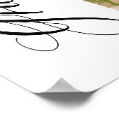 Blue Bow Coquette Graduation Cap Afstuderen Welkom Poster (Hoek)