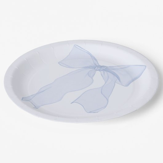 Blue Bow Coquette Papier Bord (Gekanteld)
