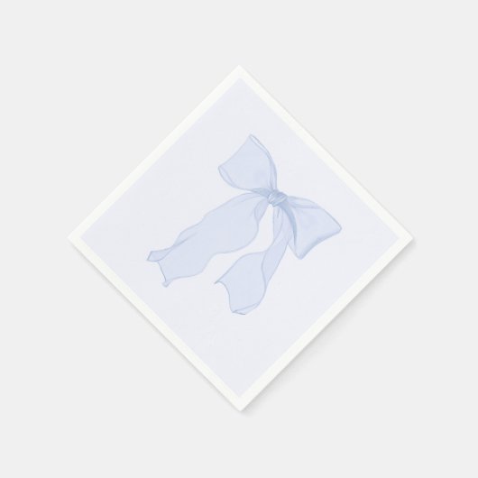 Blue Bow Coquette papier Servet (Hoek)