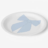Blue Bow Coquette Papieren Bordje (Gekanteld)