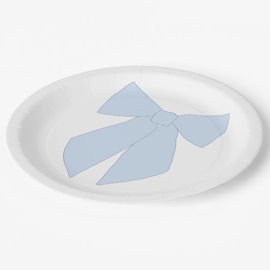 Blue Bow Coquette Papieren Bordje (Gekanteld)