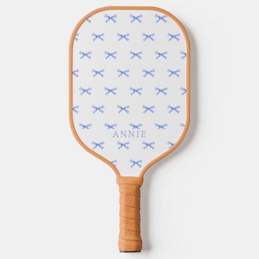 Blue Bow Coquette Pickleball Paddle (Voorkant)