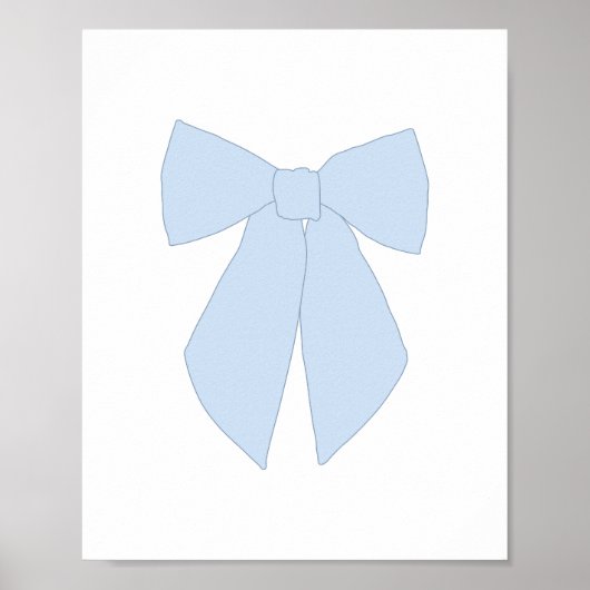 Blue Bow Coquette Poster (Voorkant)