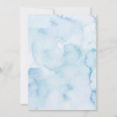 Blue Bow Coquette Snow In Love Bridal Shower Kaart (Achterkant)