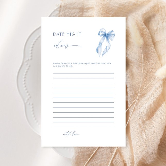 Blue Bow Date Night Ideeën Vrijgezellenfeest Spel (Creator heeft geüpload)