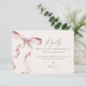 Blue Bow De uitnodiging van het Knoopregister kopp Informatiekaartje (Staand voorkant)