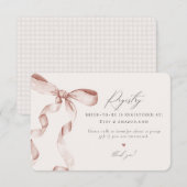 Blue Bow De uitnodiging van het Knoopregister kopp Informatiekaartje (Voorkant / Achterkant)