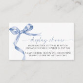 Blue Bow Display Baby shower Enclosure Kaart (Voorkant)