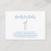 Blue bow eenvoudige baby showers behuizing kaart (Voorkant)