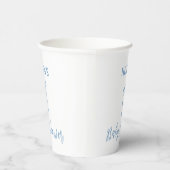 Blue bow eenvoudige jongens baby shower cup papieren bekers (Rechts)