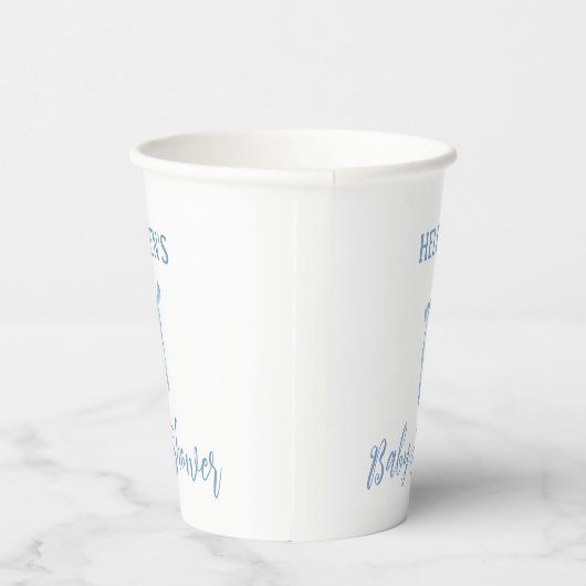 Blue bow eenvoudige jongens baby shower cup papieren bekers (Rechts)