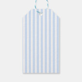 Blue Bow en Stripe Doop Favoriet Gift Label Cadeaulabel (Achterkant)