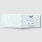 Blue Bow Engagement Invitation – Japanese Style Gastenboek (Volledig)