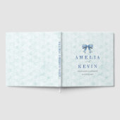 Blue Bow Engagement Invitation – Japanese Style Gastenboek (Volledig)