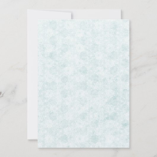 Blue Bow Engagement Invitation – Japanese Style Kaart (Achterkant)