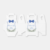 Blue Bow Eucalyptus Crest Baby shower Bedankt Bedankdoosjes (Uitgevouwen)