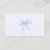 Blue Bow Floral Boek voor baby ticket Informatiekaartje (Achterkant)