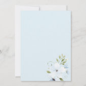 Blue Bow Floral Bridal Shower Kaart (Achterkant)