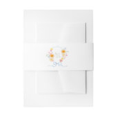 Blue Bow Floral Crest Monogram Spring Wedding Uitnodigingen Wikkel (Voorkant Voorbeeld)