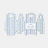 Blue Bow Floral Graduation Bedankdoosjes (Uitgevouwen)